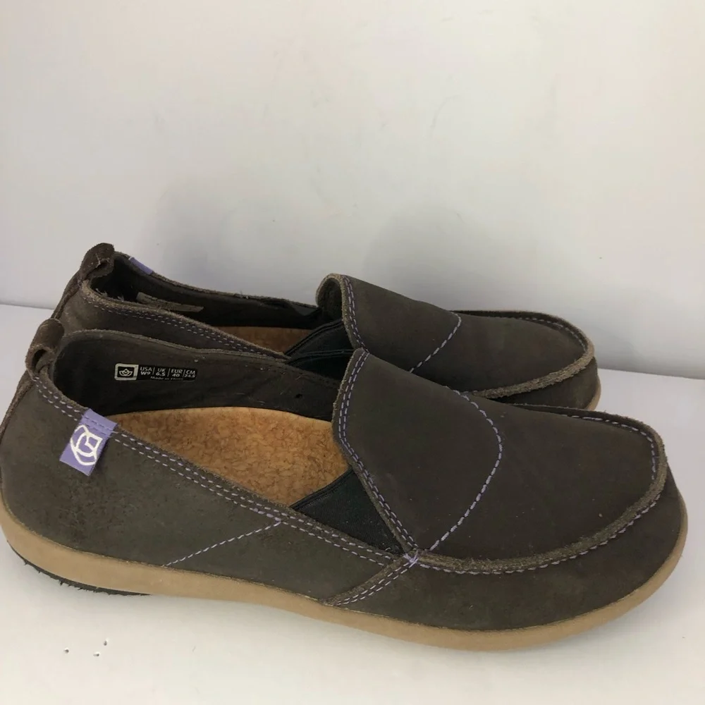 Spenco Women Size 9 Orthotic leather Slip-On Loafer Brown Comfort Shoes
